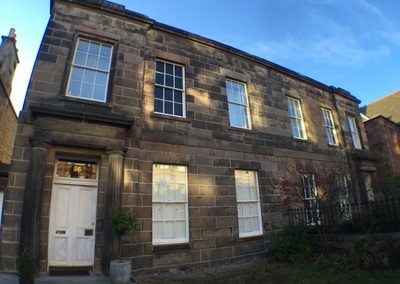 Ashlar lime pointing and Lithomex stone repair